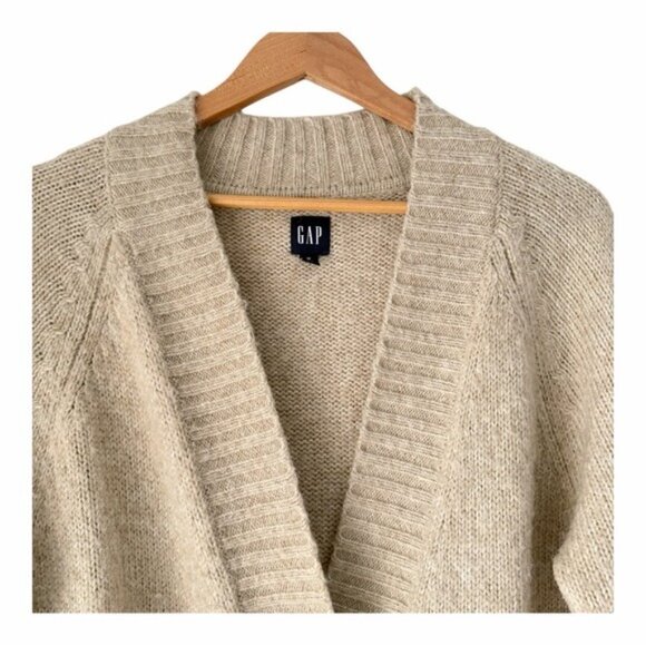 GAP Women's Cream Cardigan Wool Blend Sweater - Picture 2 of 6
